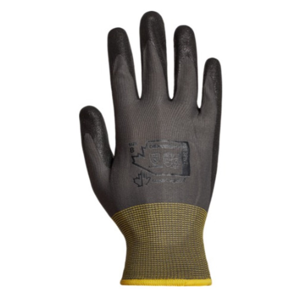 Nylon knit gloves sale with nitrile palms